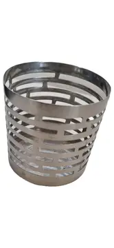 Vorschaubild 1 von Aufbewahrungskorb Silber Metall Modern Gittermuster 8cm Höhe