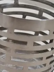 Vorschaubild 2 von Aufbewahrungskorb Silber Metall Modern Gittermuster 8cm Höhe
