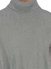 Vorschaubild 2 von Kinder Rollkragen Pullover Gr. 128 Grau Glitzer Herbst Winter
