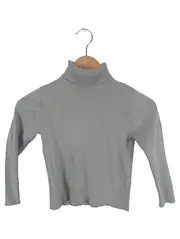 Vorschaubild 1 von Kinder Rollkragen Pullover Gr. 128 Grau Glitzer Herbst Winter