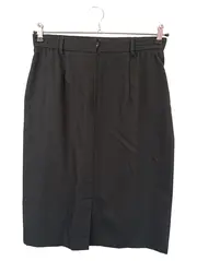 Vorschaubild 2 von Damen Bleistiftrock Gr. 40 L Schwarz Business Midi Rock Wolle