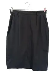 Vorschaubild 1 von Damen Bleistiftrock Gr. 40 L Schwarz Business Midi Rock Wolle