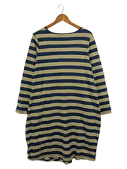 Vorschaubild 2 von Freizeitkleid Damen Gr. 40/L Gestreift Blau Beige Casual Baumwolle