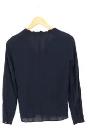 Vorschaubild 2 von Marc o Polo Damen Bluse Gr. 32/XXS Blau Viskose Casual Rüschen