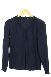 Vorschaubild 1 von Marc o Polo Damen Bluse Gr. 32/XXS Blau Viskose Casual Rüschen