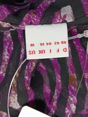 Vorschaubild 4 von Bluse Damen 40/L Lila Tierdruck Ärmellos Bohemian Sommer