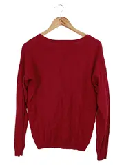 Vorschaubild 2 von Damen Strickjacke Gr. 36/S Rot Klassisch Langarm