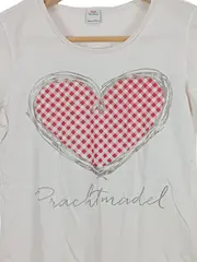Vorschaubild 2 von Damen T-Shirt Kurzarm Schriftzug Weiß Gr. 38 M Baumwolle Freizeit