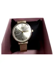 Vorschaubild 2 von Damenuhr Elegant Gold Edelstahl Strass Armbanduhr 22cm