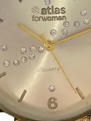 Vorschaubild 4 von Damenuhr Elegant Gold Edelstahl Strass Armbanduhr 22cm