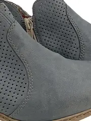 Vorschaubild 3 von Damen Stiefeletten Gr. 37 Grau Casual Lochmuster Reißverschluss