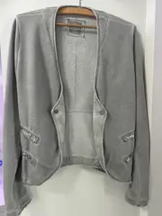 Vorschaubild 4 von Damen Cordjacke Gr. 36/S Oliv Casual Baumwolle