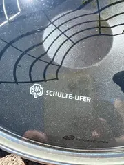 Vorschaubild 2 von Drehbare Servierplatte Schwarz Glas Edelstahl Modern Festlich