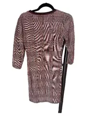 Vorschaubild 2 von Etuikleid Damen Gr. XXS Kariert Grau Rot Jersey