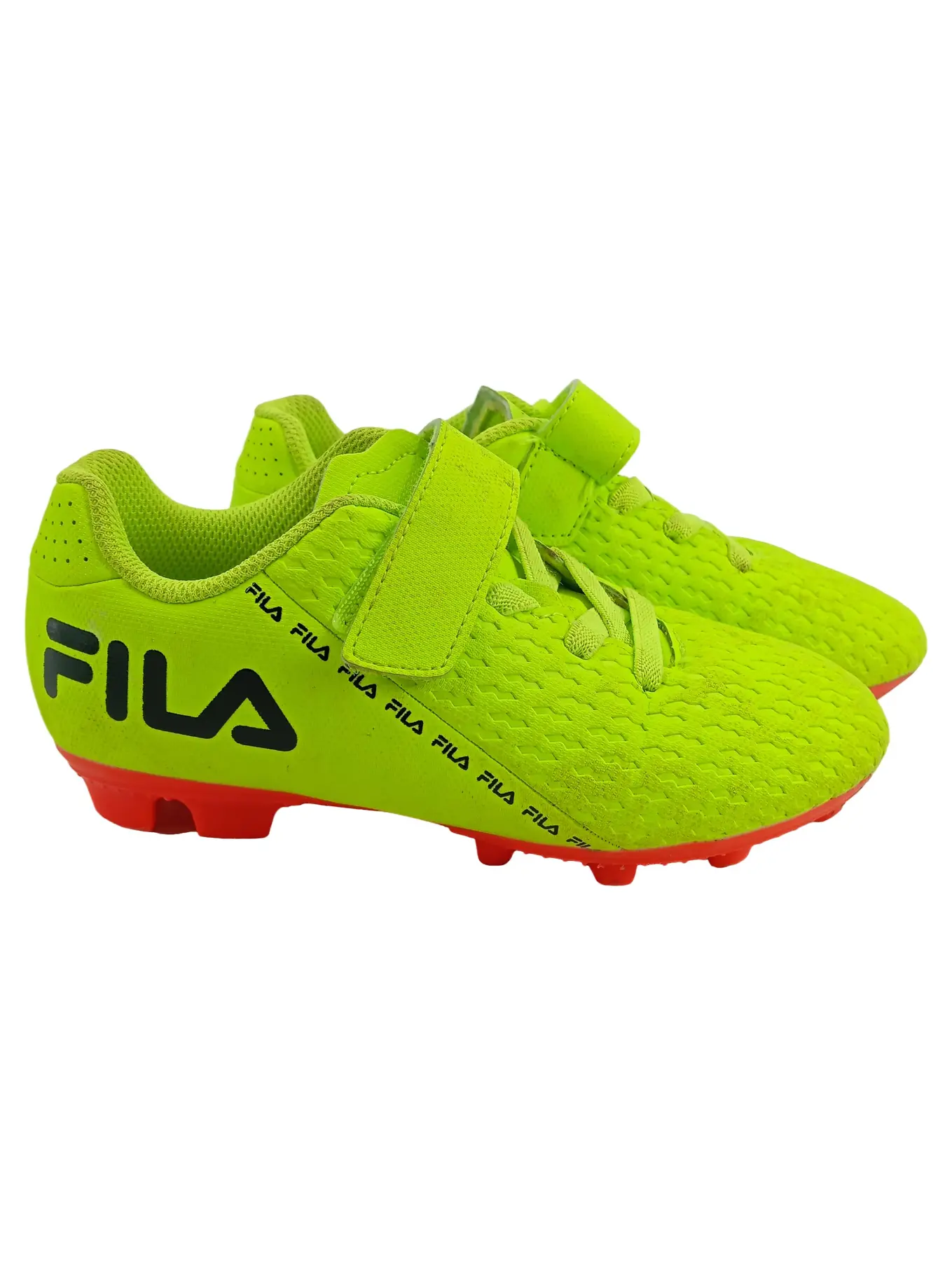 FILA Kinder Fussballschuhe Gr. 31 Gelb Sportlich Schnürung Klettverschluss