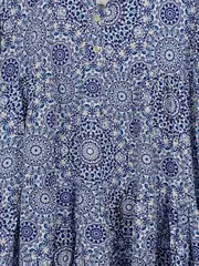Vorschaubild 2 von Damen Sommerkleid Gr. 40/L Blau gemustert Casual