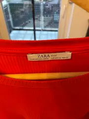 Vorschaubild 5 von Damen Langarmshirt Rot Gr. 42/XL Casual Rippstrick