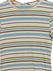 Vorschaubild 3 von Damen T-Shirt Gr. 36/S Mehrfarbig Gestreift Kurzarm Baumwolle