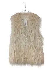 Vorschaubild 1 von Mädchen Fellweste Gr. 164 Kunstpelz Beige Boho Freizeit