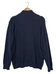 Vorschaubild 2 von MAN Herren Strickjacke Blau Gr. 50/L Casual Baumwolle Reißverschluss