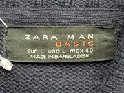 Vorschaubild 3 von MAN Herren Strickjacke Blau Gr. 50/L Casual Baumwolle Reißverschluss