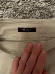 Vorschaubild 3 von TAIFUN Damen Stoffhose Chino Beige Gr. 36 Baumwolle Casual