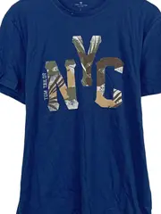 Vorschaubild 2 von Herren T-Shirt NYC Print Casual Blau Gr. 50/L