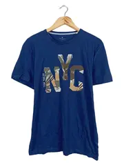Vorschaubild 1 von Herren T-Shirt NYC Print Casual Blau Gr. 50/L