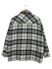 Vorschaubild 2 von Damen Sweatjacke Gr. 36/S Grau Kariert Oversized Streetwear