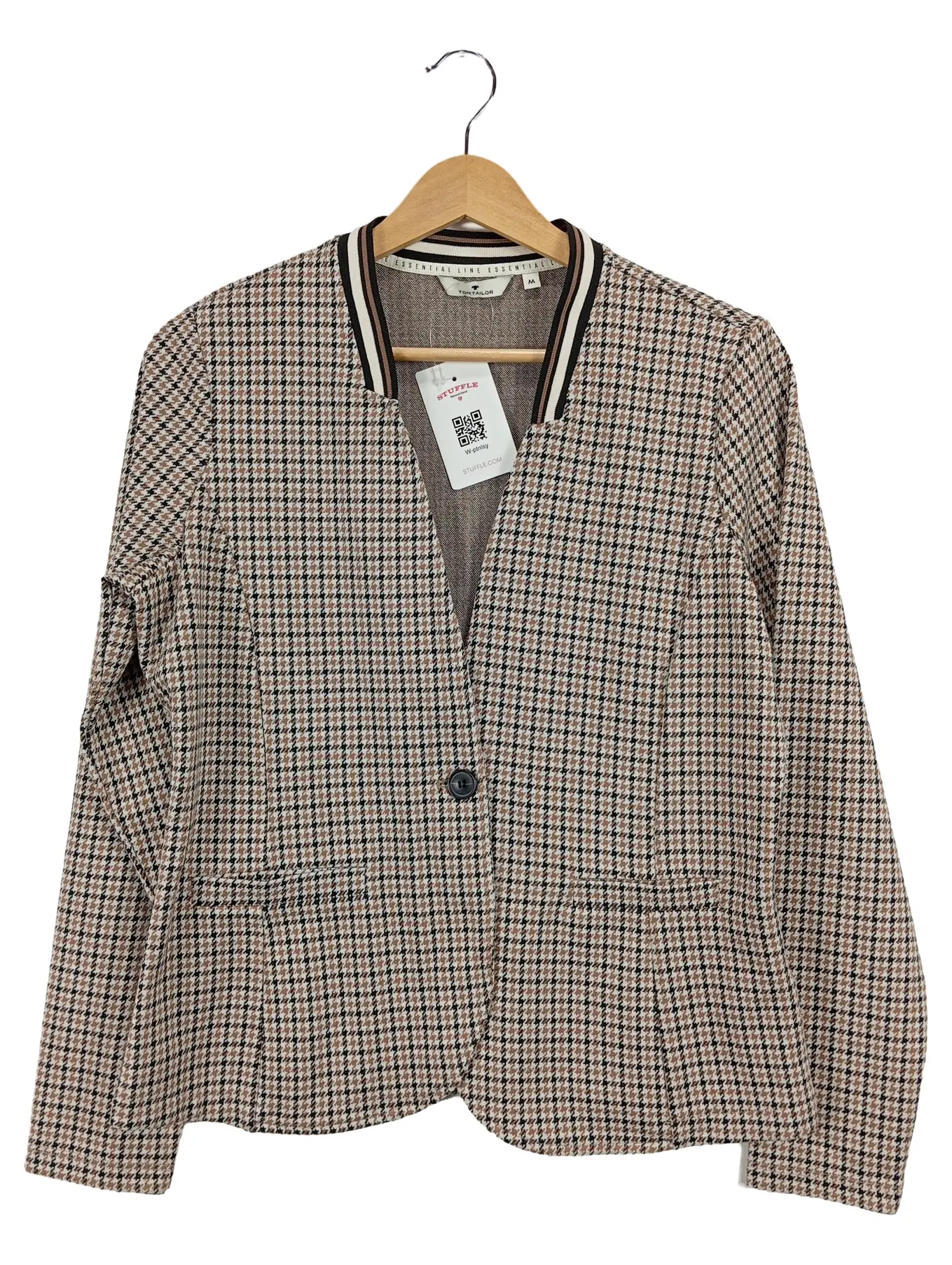 TOM TAILOR Damen Blazer Kariert 38/M Business Büro Mehrfarbig