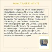 Vorschaubild 4 von 3D Holzpuzzle Herz 12 Teile Knobelspiel Geduldspiel Denkspiel Holz