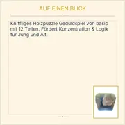 Vorschaubild 3 von 3D Holzpuzzle Herz 12 Teile Knobelspiel Geduldspiel Denkspiel Holz