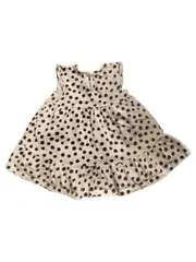 Vorschaubild 3 von Fred & Flo Baby Mädchen Kleid gepunktet Gr. 62/68 Weiß Grau Rüschen