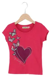 Vorschaubild 1 von T-Shirt Kinder Mädchen Gr. 68 Rosa Tiermotiv Grafik Stickerei