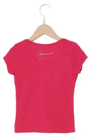 Vorschaubild 2 von T-Shirt Kinder Mädchen Gr. 68 Rosa Tiermotiv Grafik Stickerei