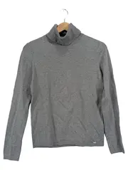 Vorschaubild 1 von Collection Rollkragenpullover Damen Gr. M Grau Baumwolle Basic