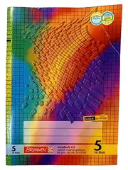 Vorschaubild 1 von Schulheft A5 Lineatur 5 kariert 16 Blatt Mehrfarbig Abstrakt Schulbedarf