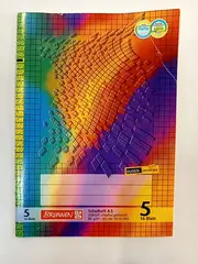 Vorschaubild 2 von Schulheft A5 Lineatur 5 kariert 16 Blatt Mehrfarbig Abstrakt Schulbedarf