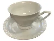 Vorschaubild 1 von Klassische Teetasse mit Untertasse Weiß Porzellan 200ml