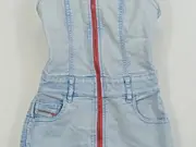 Vorschaubild 3 von Damen Jeanskleid Gr. 32/2XS Blau Casual Baumwolle