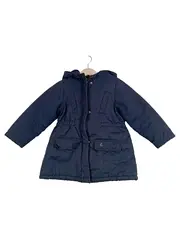 Vorschaubild 1 von Kinder Parka Jacke Mädchen Gr. 104 Navy Blau Winterjacke