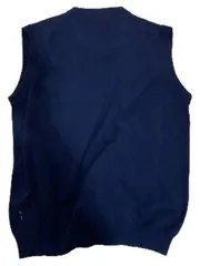 Vorschaubild 2 von Pullunder Herren Gr. L Navy Blau V-Ausschnitt Pure Cotton