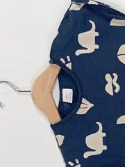 Vorschaubild 2 von Baby Strampler Kurzarm Dinosaurier Motiv Gr. 86/92 Blau