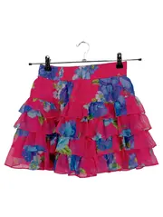 Vorschaubild 1 von Damen Minirock Gr. S Blumenmuster Mehrfarbig Rüschen