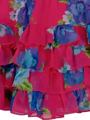 Vorschaubild 2 von Damen Minirock Gr. S Blumenmuster Mehrfarbig Rüschen