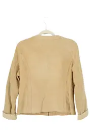 Vorschaubild 2 von Damen Lederjacke Gelb Gr. 38/S Elegant Klassisch Vintage