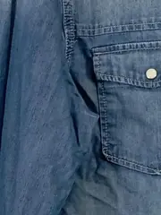 Vorschaubild 6 von Herren Jeanshemd Gr. 38/XXS Blau Casual Langarm Baumwolle