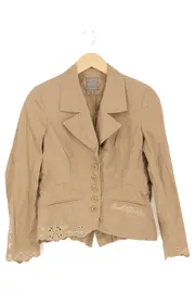 Vorschaubild 1 von Leichte Jacke Damen 40/L Beige Elegant Klassisch Lochmuster