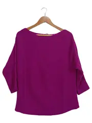 Vorschaubild 1 von Damen Langarmshirt Gr. 42/XL Lila Casual Rippstrick