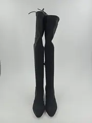 Vorschaubild 2 von Damen Overknee Stiefel Gr. 37 Schwarz Elegant 6cm Absatz
